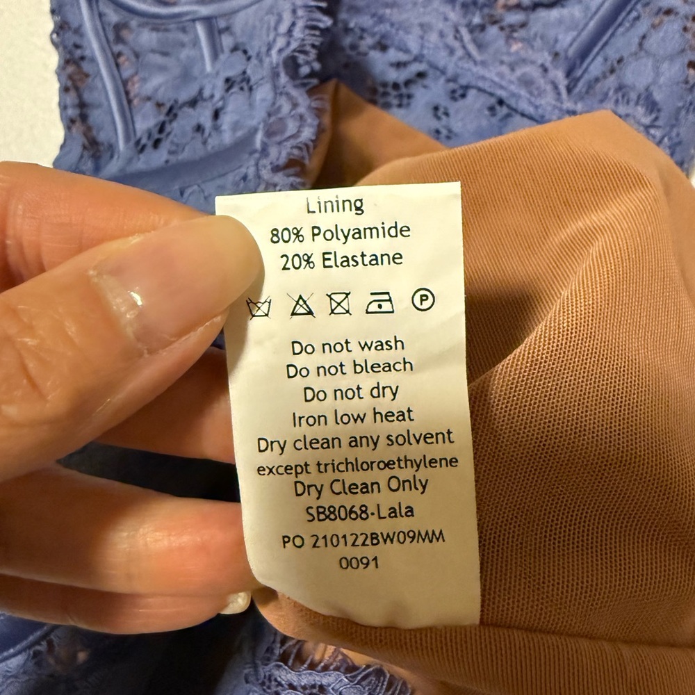 House of CB Lala Lavender Lace Mini Dress (XS) - Picture 10 of 13